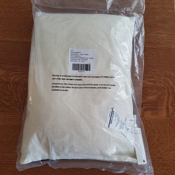 Lemieux et Cie Embroidered Victoire Pillow - black & white - Picture 8 of 9